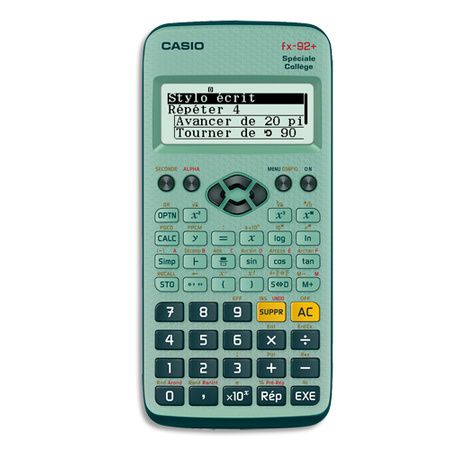 Calculatrice Scientifique Casio FX 92 Collège 2D+, ALKOR